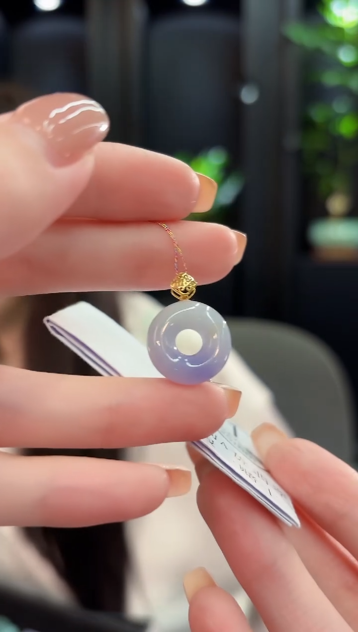 吊坠(不含链)18K金镶嵌翡翠 缅甸A货/支持复检/一件