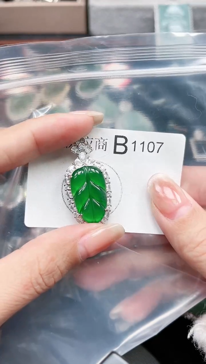 【闪购商品】翡翠颈饰未镶嵌1107赠皮绳