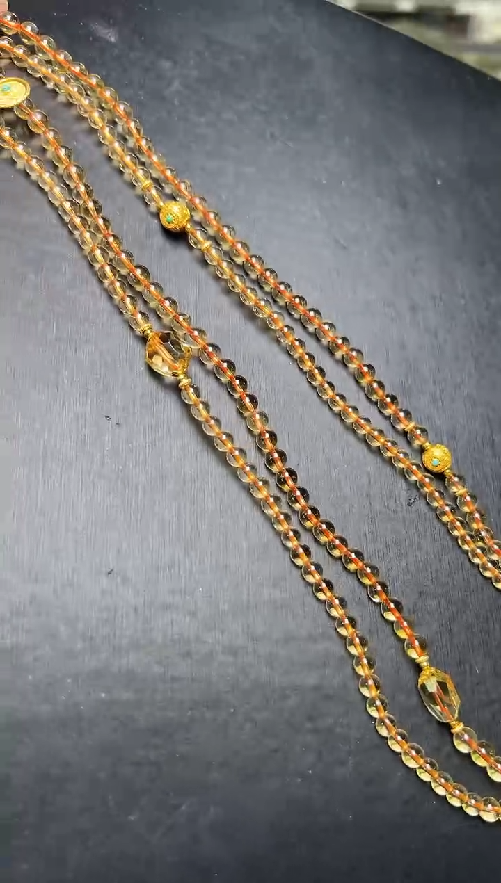 未镶嵌手串水晶黄水晶粮仓出米米  多圈手串多样性发一Z24849 