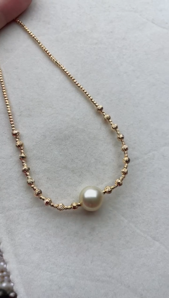 【闪购商品】海水珍珠套链银S925镶嵌Y42