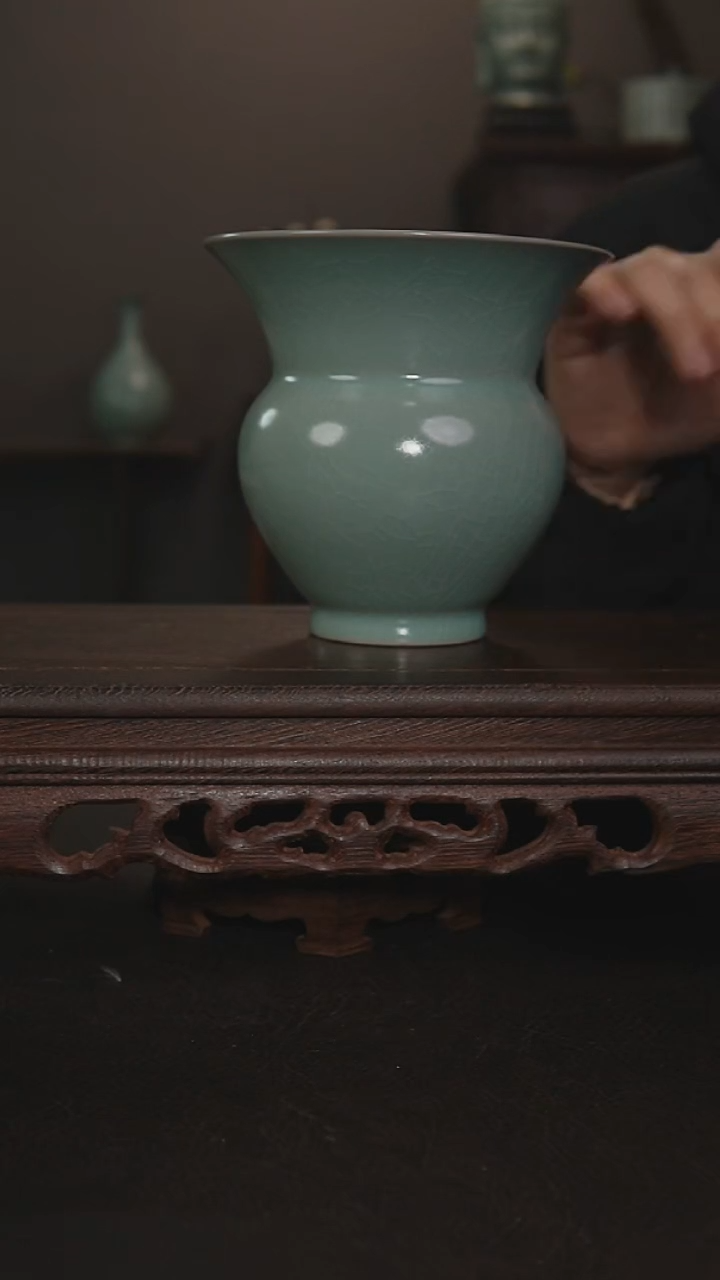 摆件瓷仿古手工渣斗