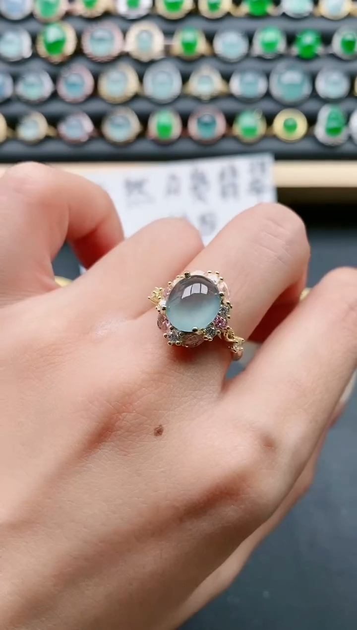 【闪购商品】翡翠戒指银S925镶嵌1111111