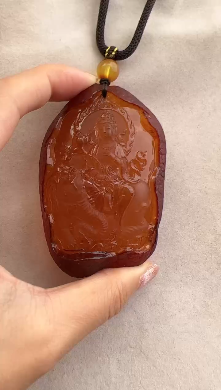 【闪购商品】琥珀裸石未镶嵌10124089-吊坠