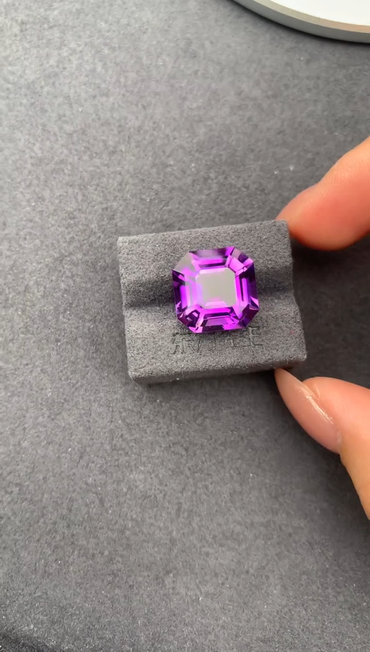 未镶嵌珠宝半成品紫晶9.6ct紫水晶 定制 FH