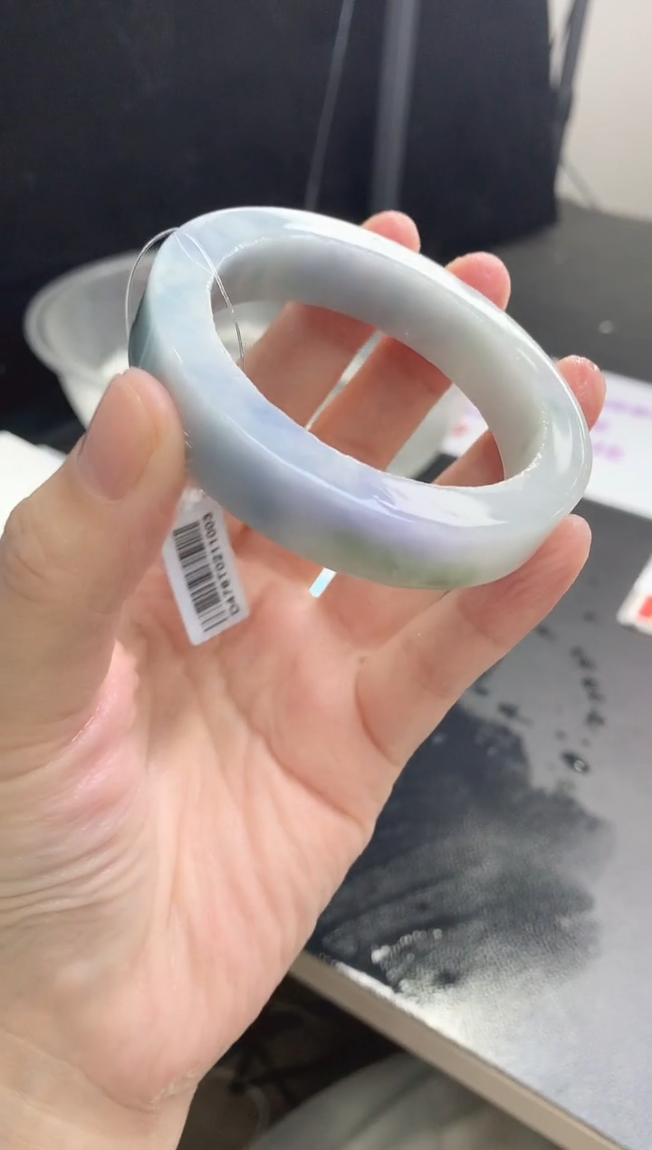 【闪购商品】定制翡翠手镯未镶嵌27 55-57正