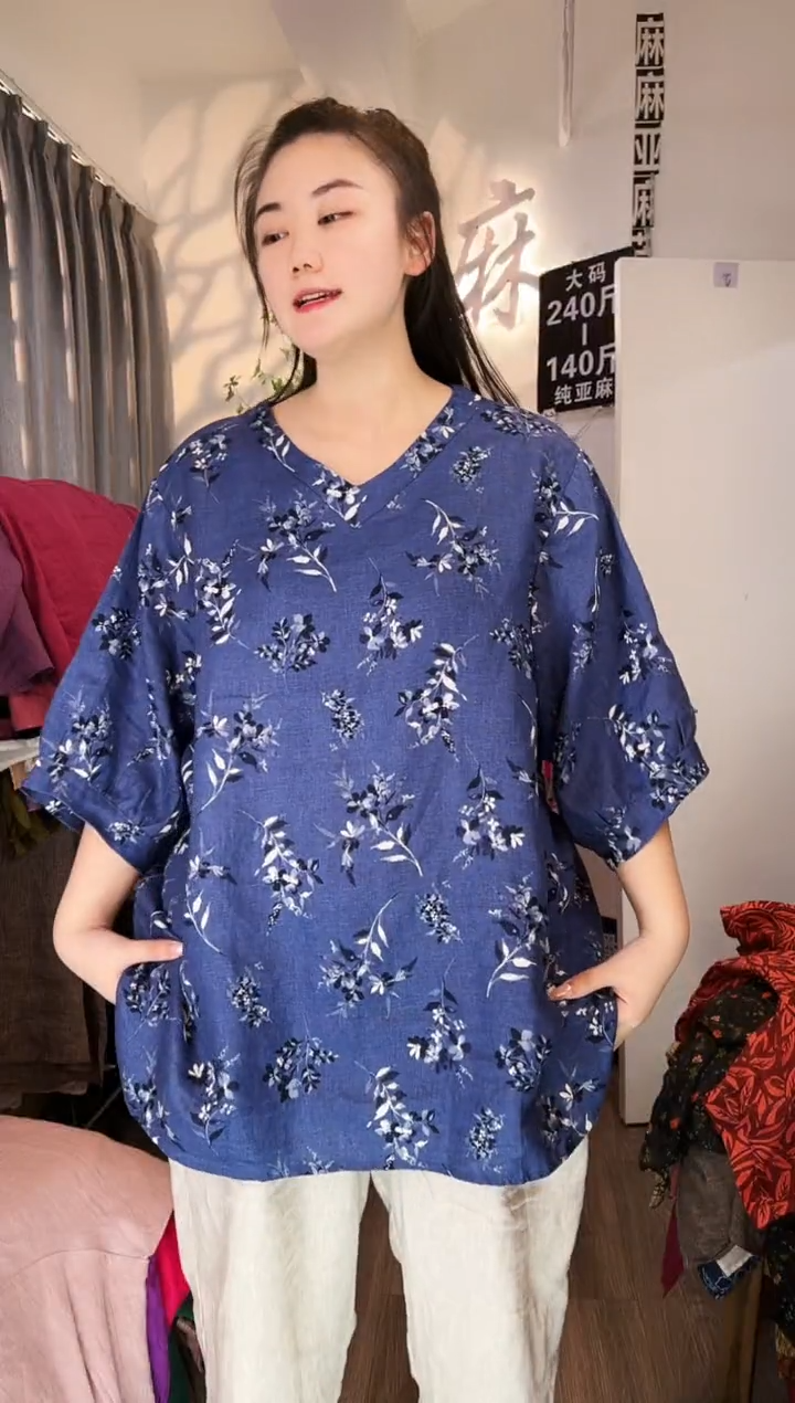 亚麻汉麻苎麻大码女装