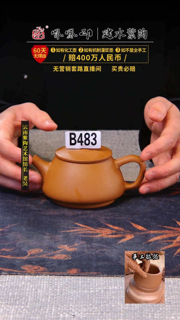 【闪购商品】壶凤凰印建水紫陶壶/B483