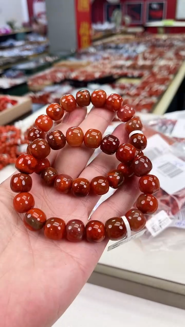 南红玛瑙包浆老型手串12+未镶嵌（多样式发其一）