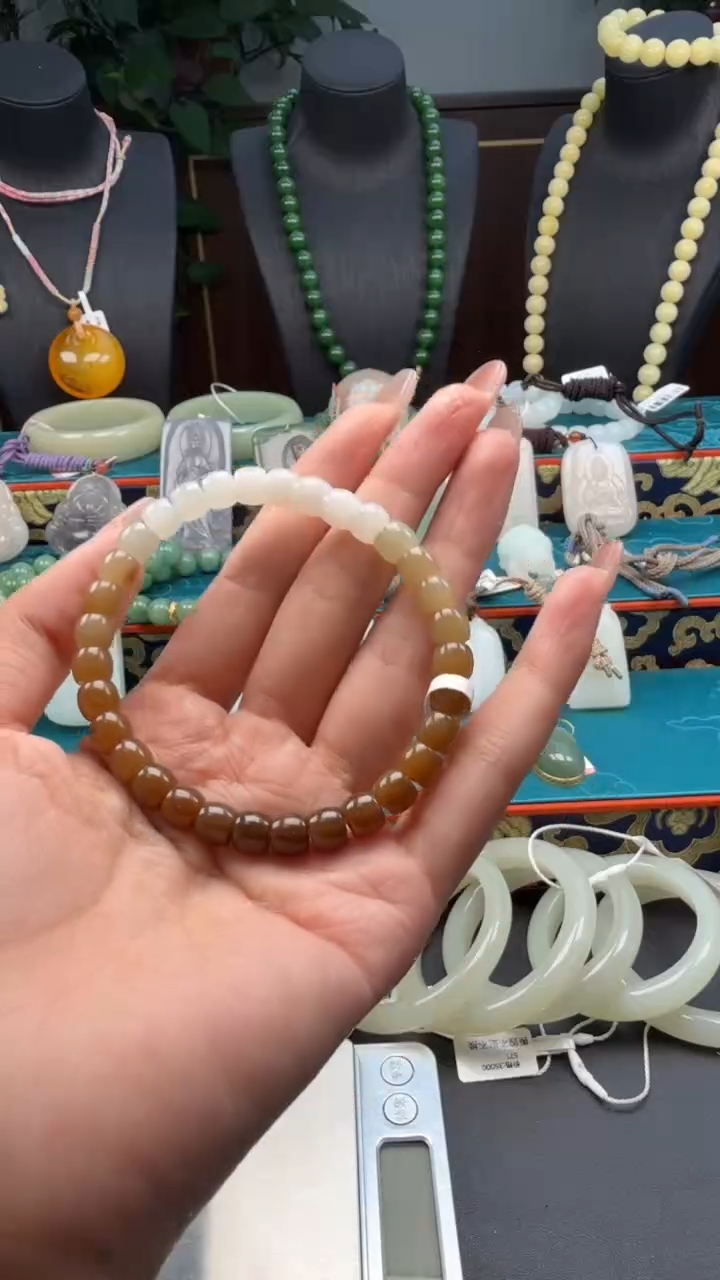 手串未镶嵌和田玉手串多样性发其一c067