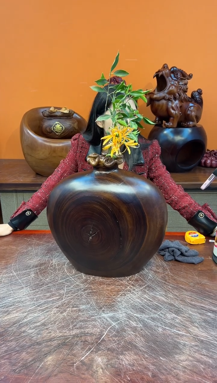 【闪购商品】稳定木实木创意花插