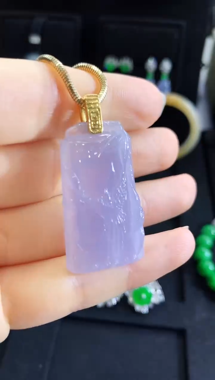 【闪购商品】翡翠吊坠(不含链)18K金镶嵌吊坠