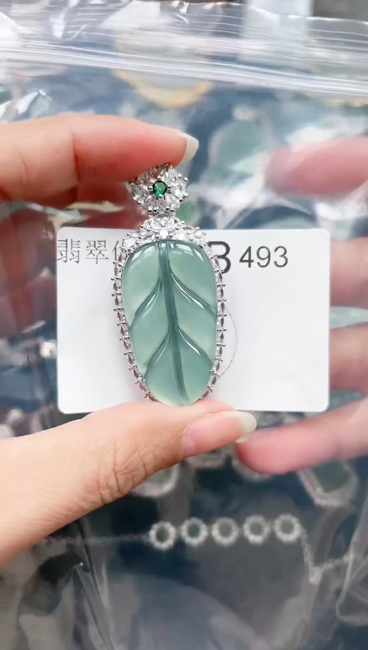 【闪购商品】翡翠颈饰未镶嵌493赠皮绳