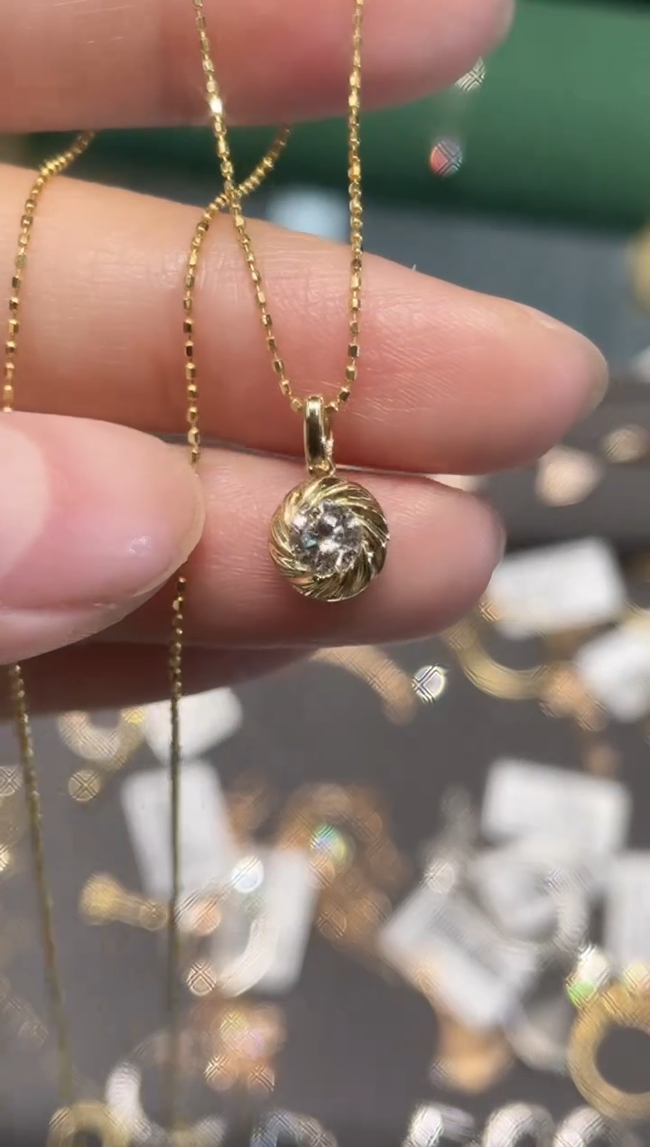 【闪购商品】钻石吊坠（不含链）18K金镶嵌X曲奇饼干吊坠