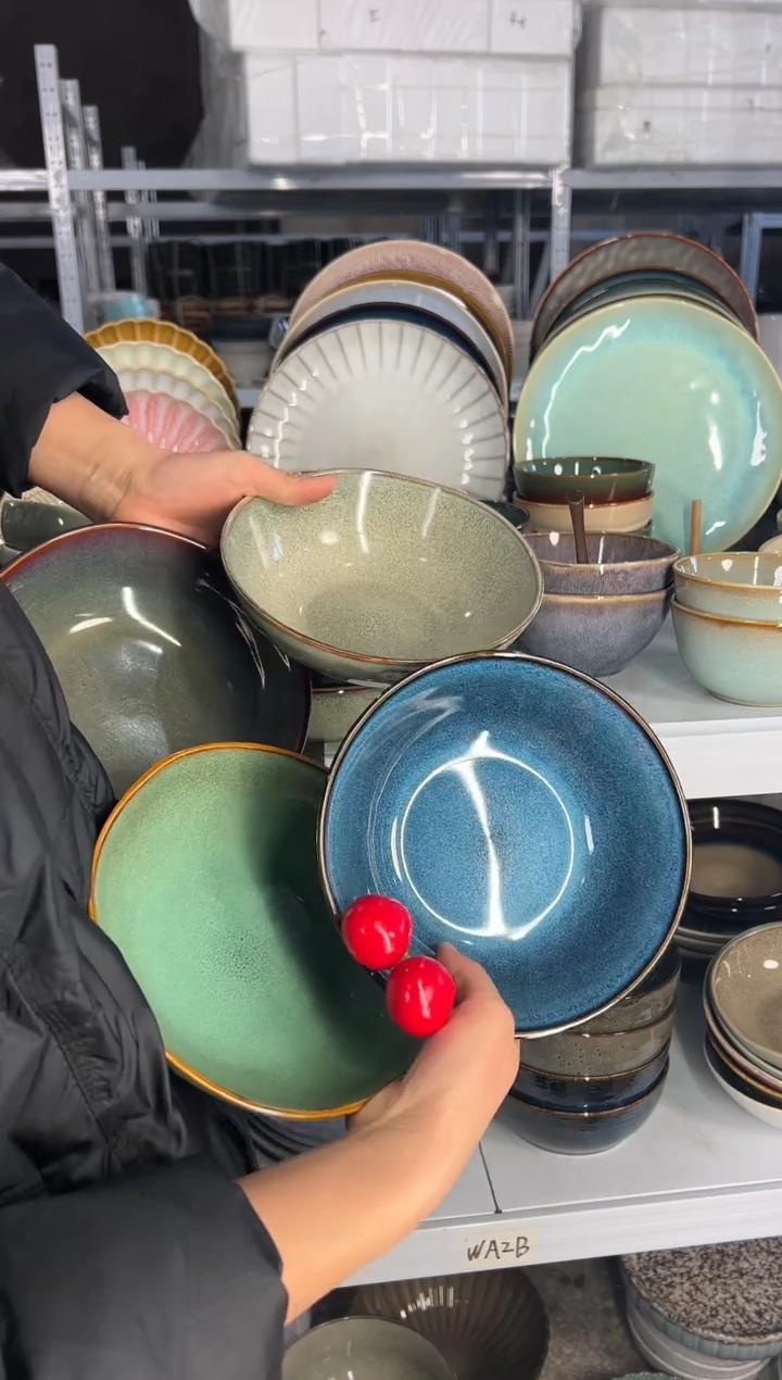 陶瓷外贸尾货瑕疵满20包邮X4 菜碗组合