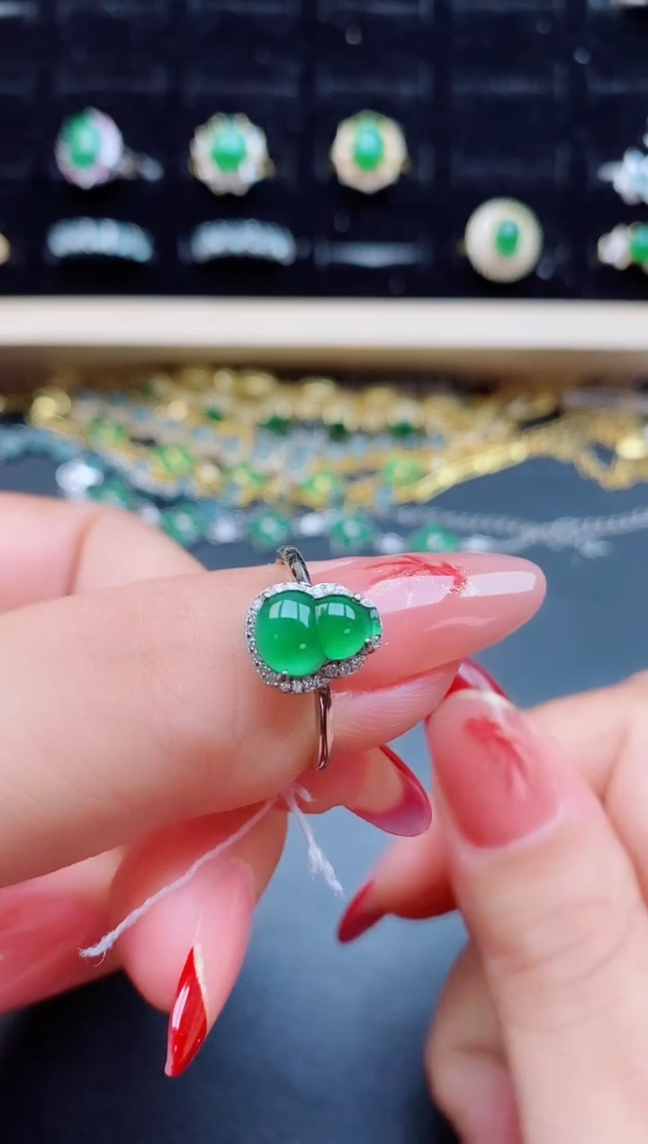 【闪购商品】翡翠戒指银S925镶嵌805500