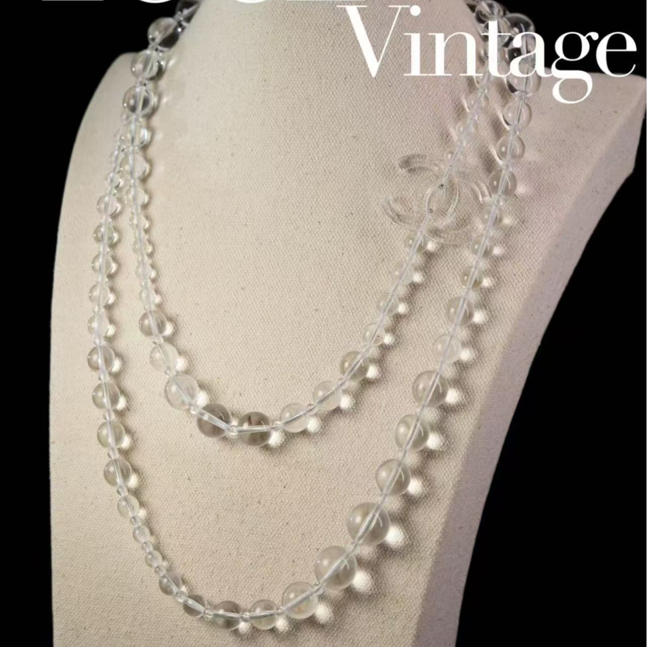 95新 Chanel/香奈儿 柚礼中古/香奈儿瀑布双c项链nc512017