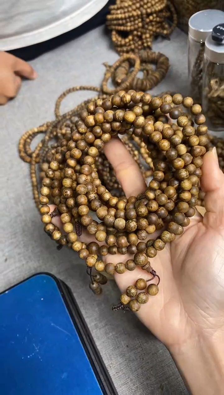 沉香手串陆河淳化老料07圆珠多圈手串16+多样性发一