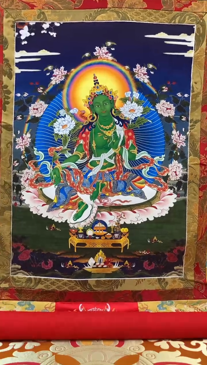 【闪购商品】卷轴画1.3金色龙布 绿度 85 