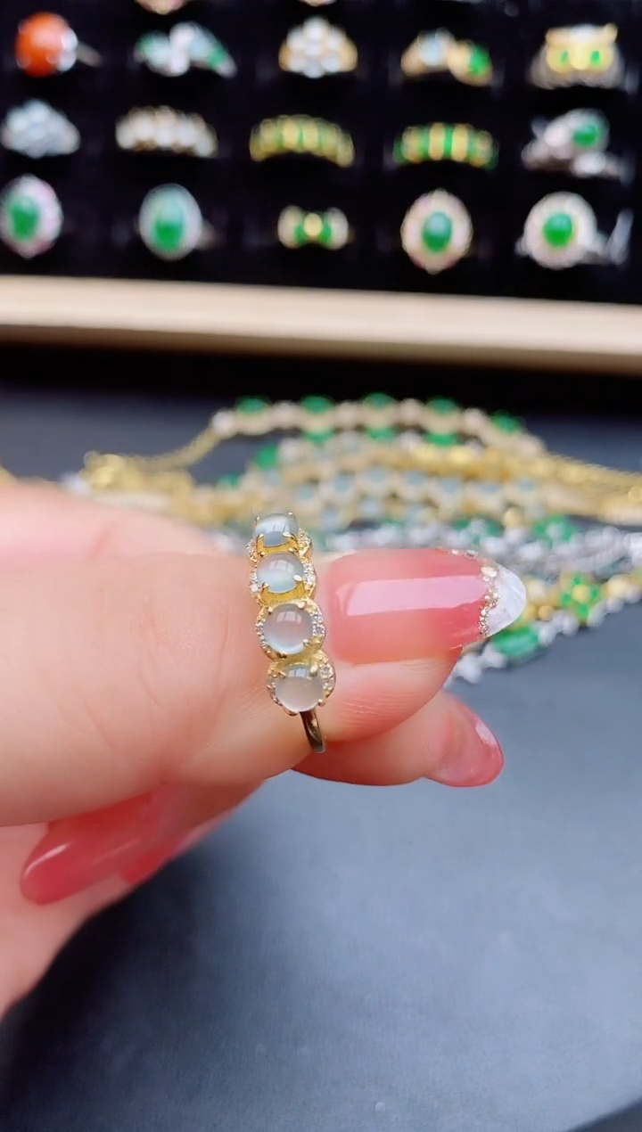 【闪购商品】翡翠戒指银S925镶嵌50805