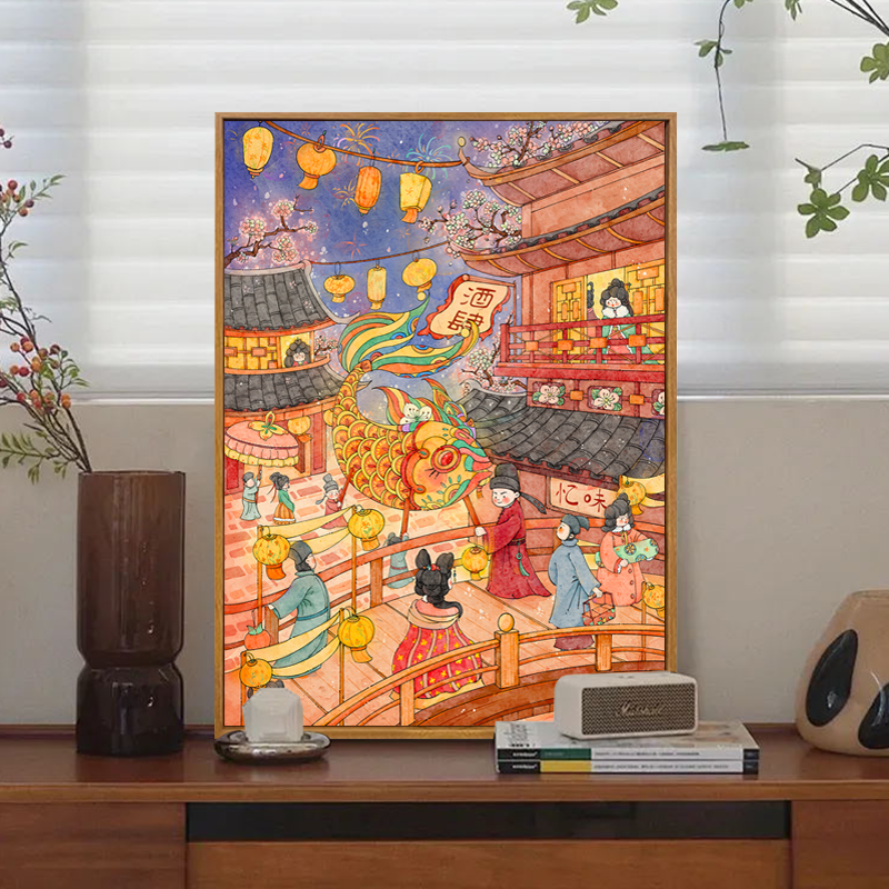 珂云【酒肆】新款圆钻钻石画手工diy高颜值点贴粘钻石绣满钻十字绣