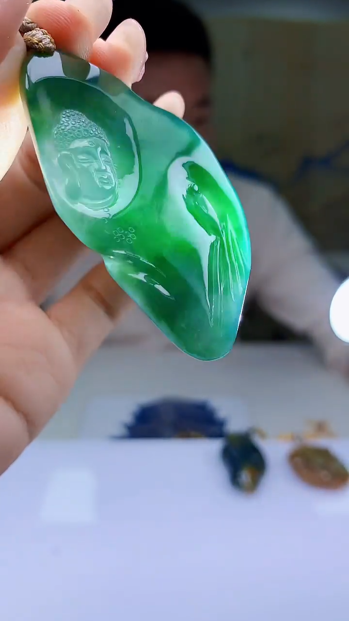 【闪购商品】定制翡翠未镶嵌4990ty-毛货挂件