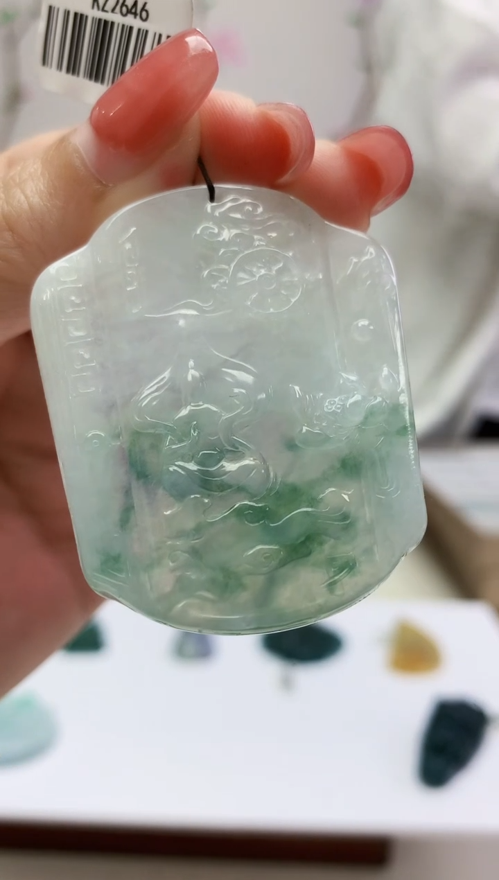 定制翡翠未镶嵌005xm-毛货挂件56
