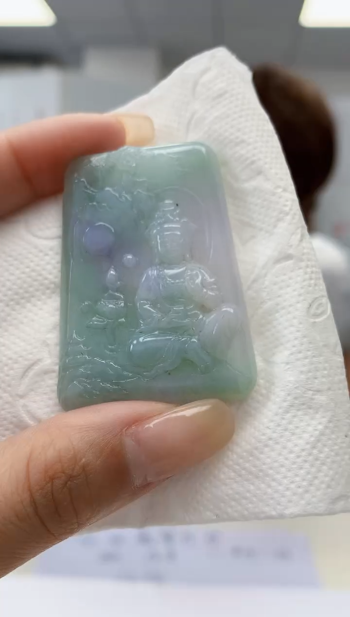 【闪购商品】定制翡翠未镶嵌4868lr-毛货挂件83