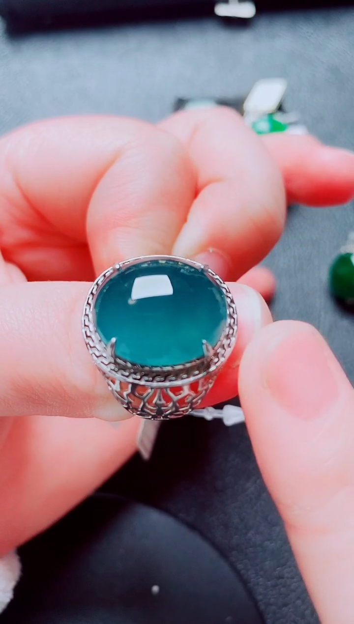 银S925镶嵌戒指翡翠1111
