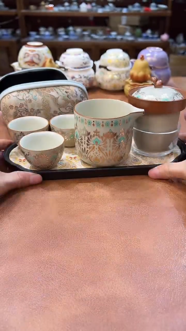 真的很便宜会开片的旅行茶具