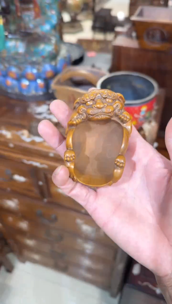 木木头款福狮茶则98