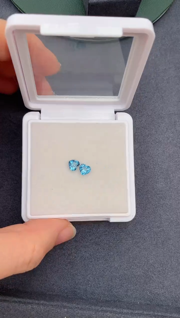 【闪购商品】海蓝宝石裸石未镶嵌93分海蓝宝配对