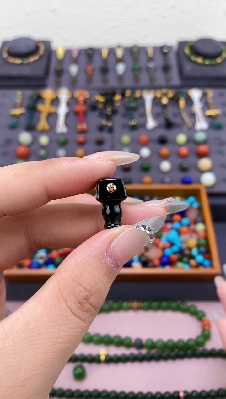 未镶嵌和田玉挂件11mm潜水艇三通