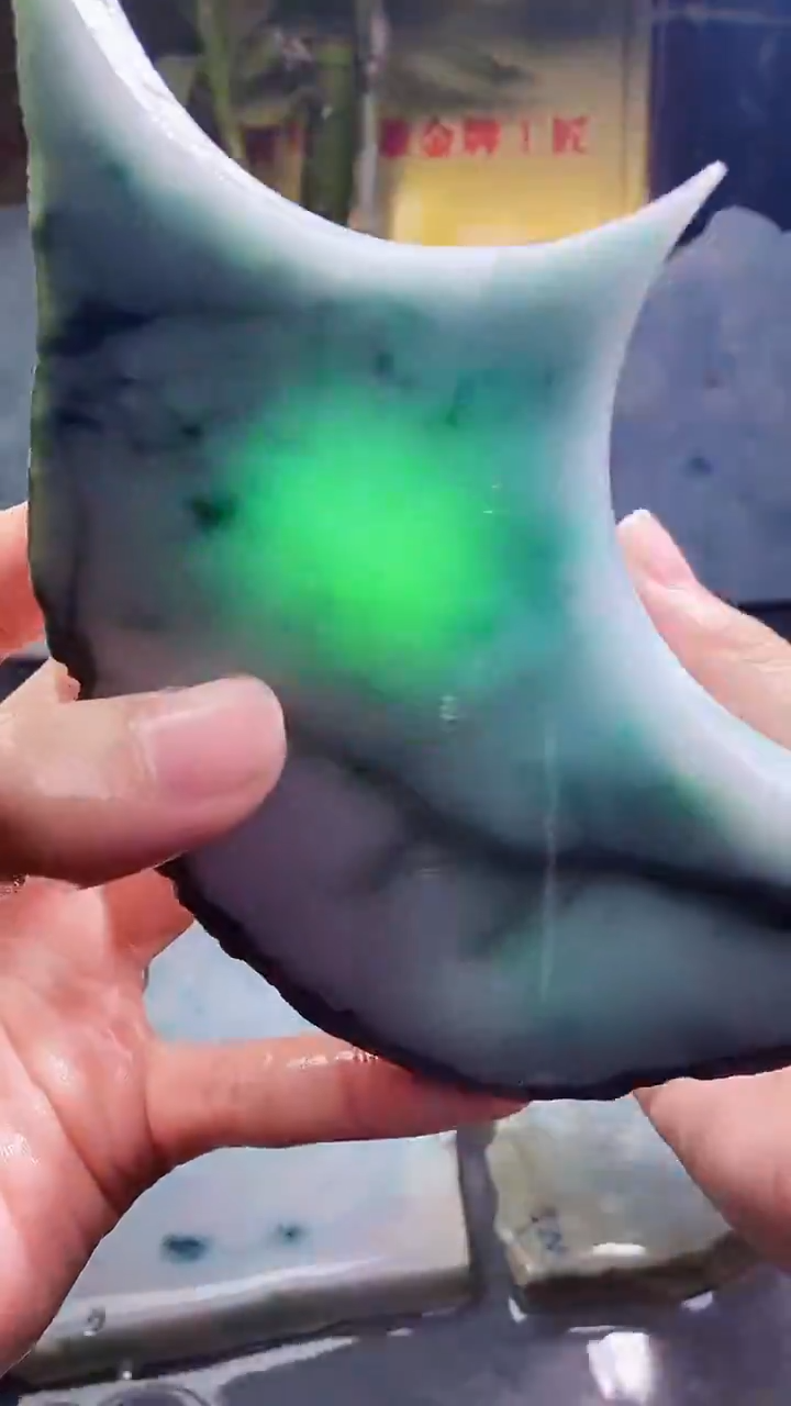 未镶嵌挂件翡翠小雨54