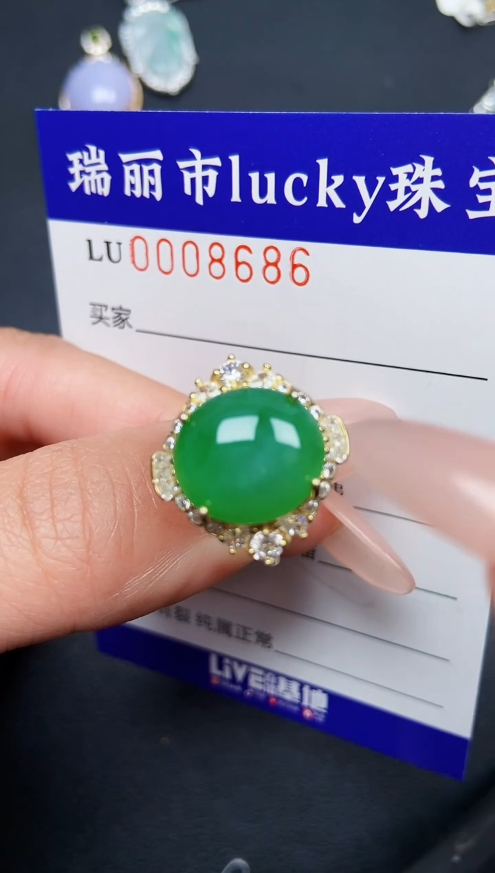 【闪购商品】翡翠颈饰银S925镶嵌8686