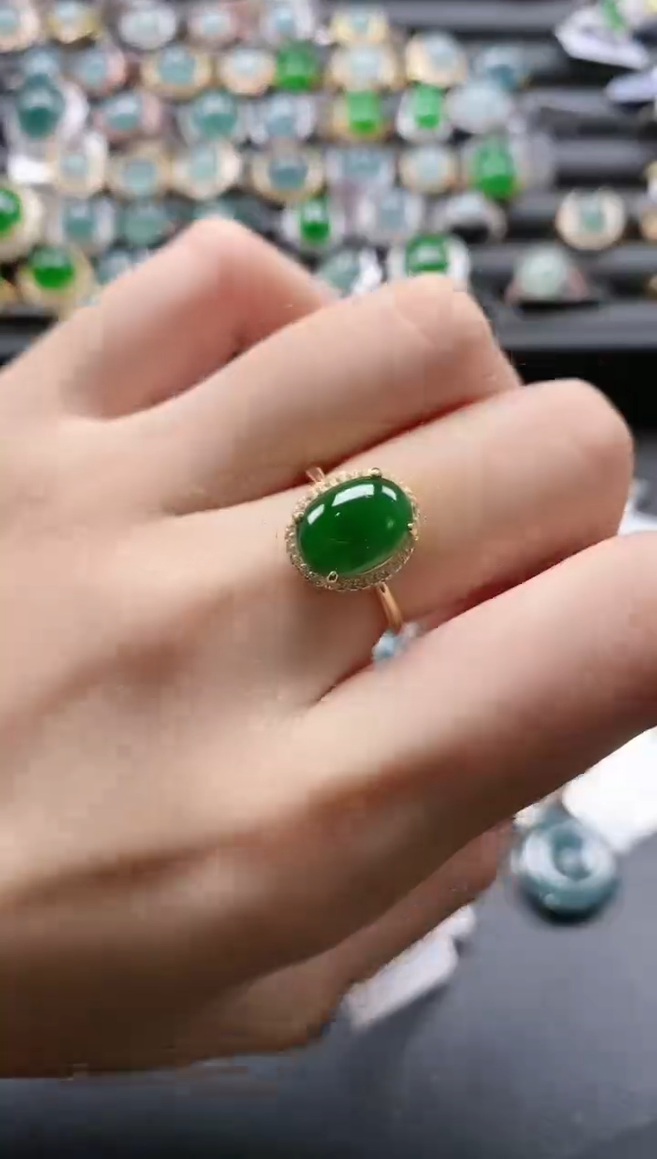 【闪购商品】翡翠戒指银S925镶嵌51151