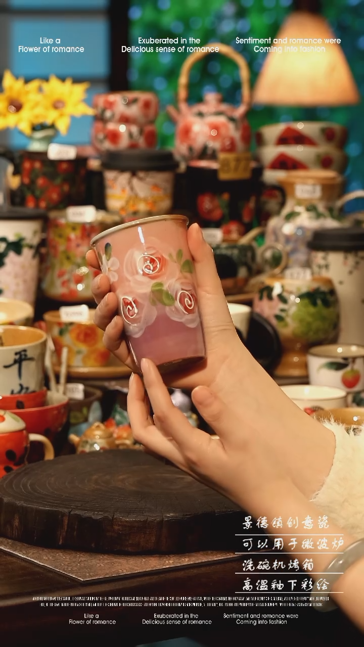 陶瓷景德镇高温釉下彩手工手绘款式@A0880@