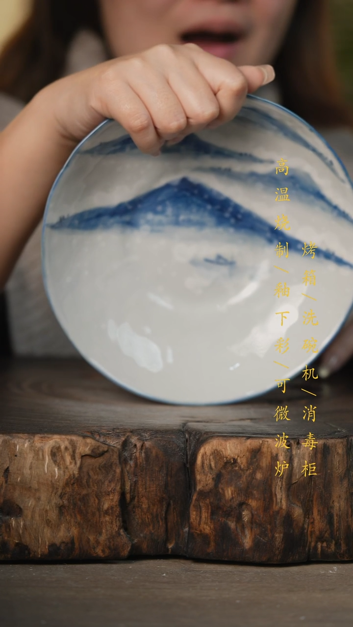 瓷片景德镇高温釉下彩可微波烤箱洗碗机