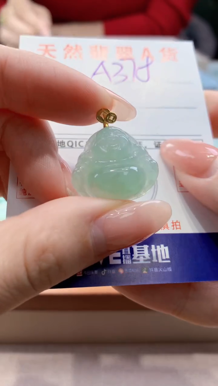 颈饰未镶嵌翡翠天然翡翠挂件 