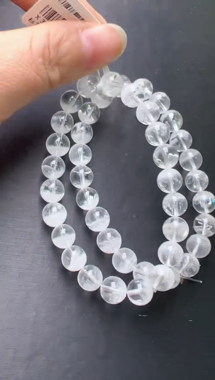 【闪购商品】水晶手串未镶嵌白幽灵手串8m+ 多样发一X37697