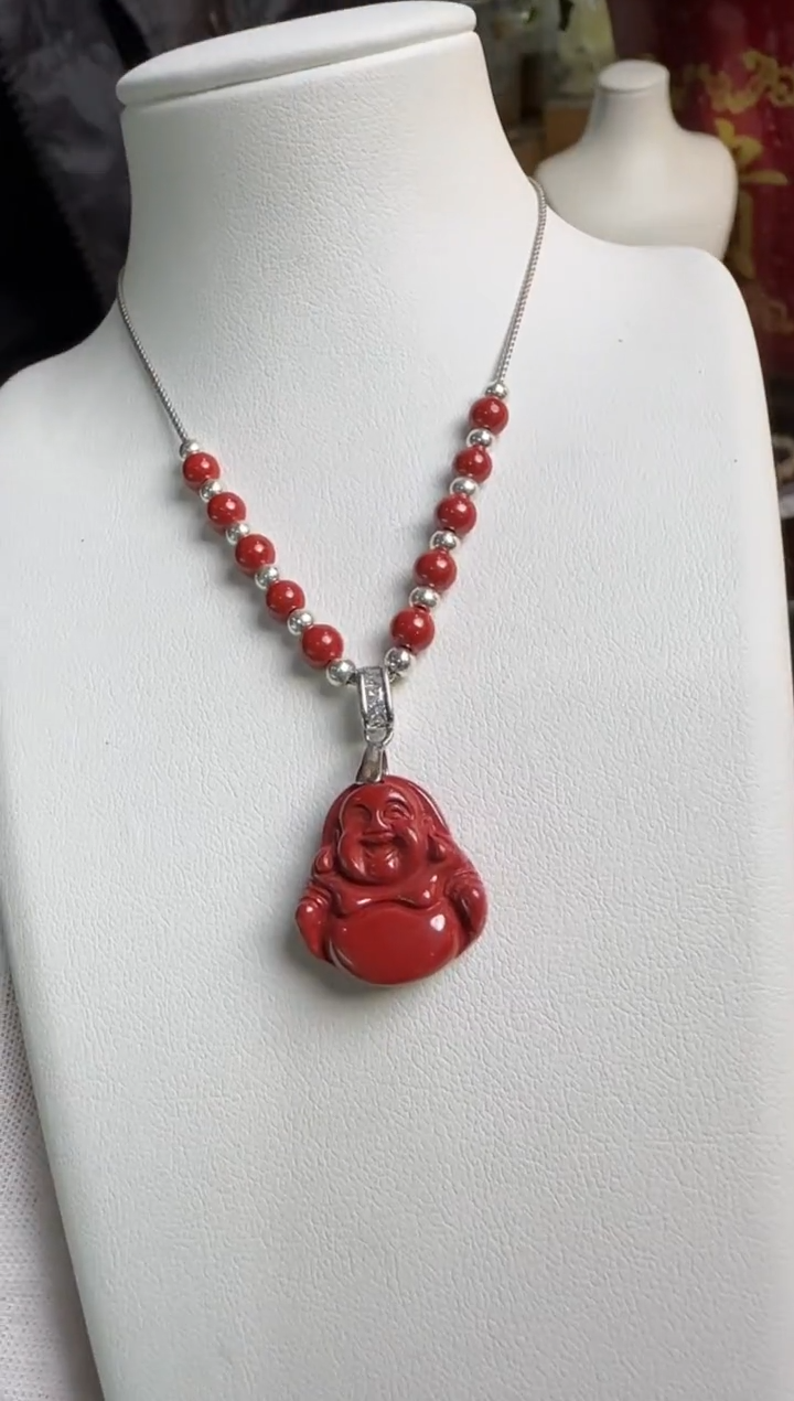【闪购商品】玛瑙/玉髓颈饰未镶嵌朱砂