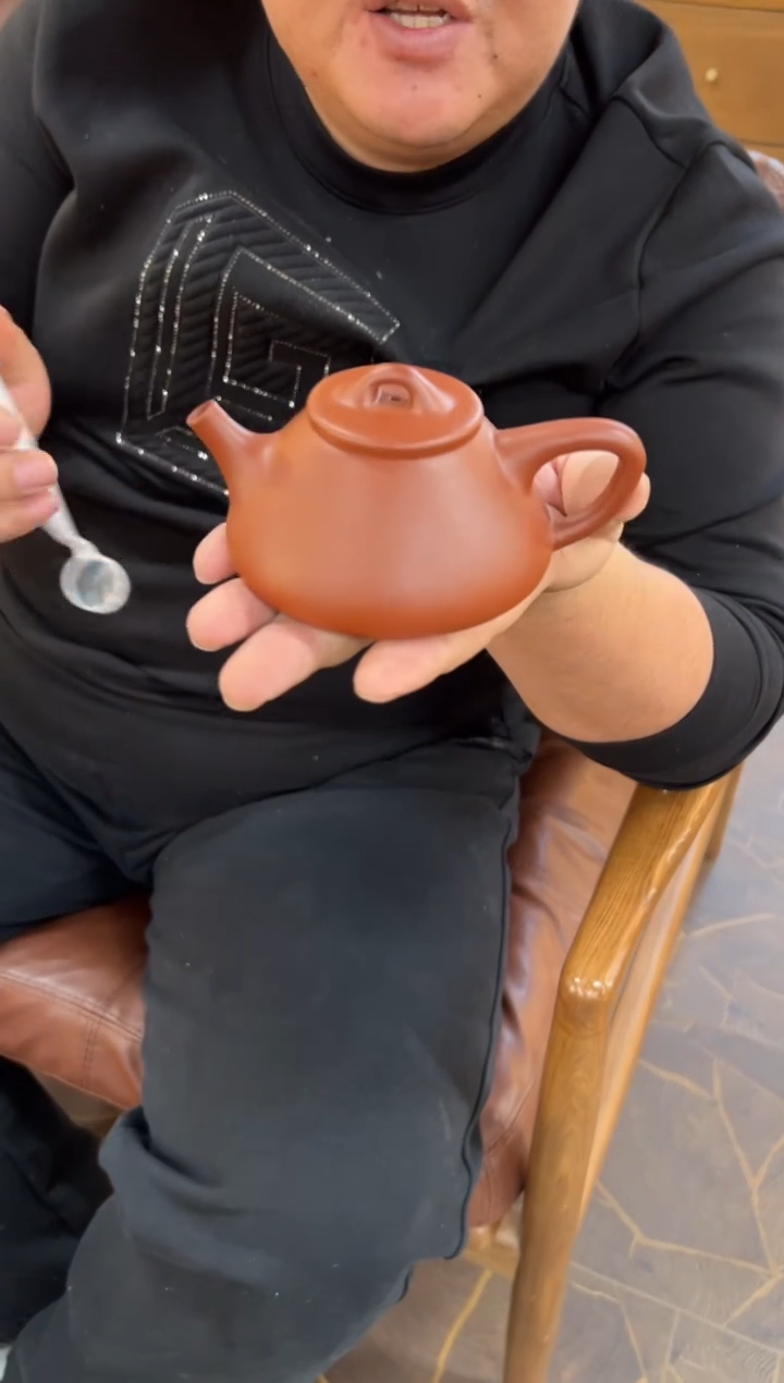 【闪购商品】紫砂茶壶【头哥手工壶】子冶石瓢朱泥180