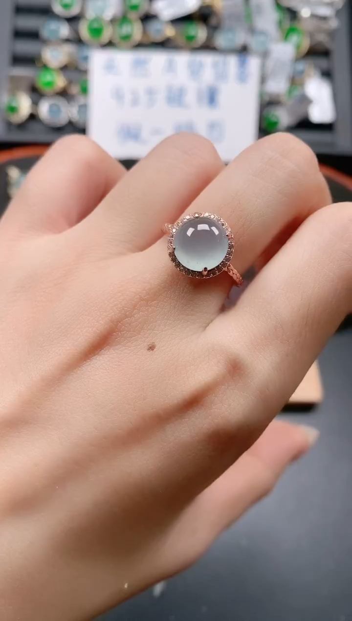 银S925镶嵌戒指翡翠11