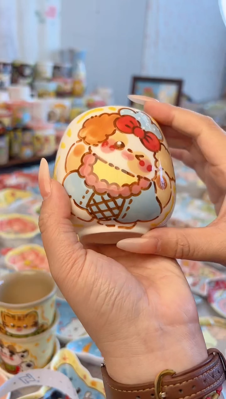 摆件陶景德镇陶瓷手绘微瑕