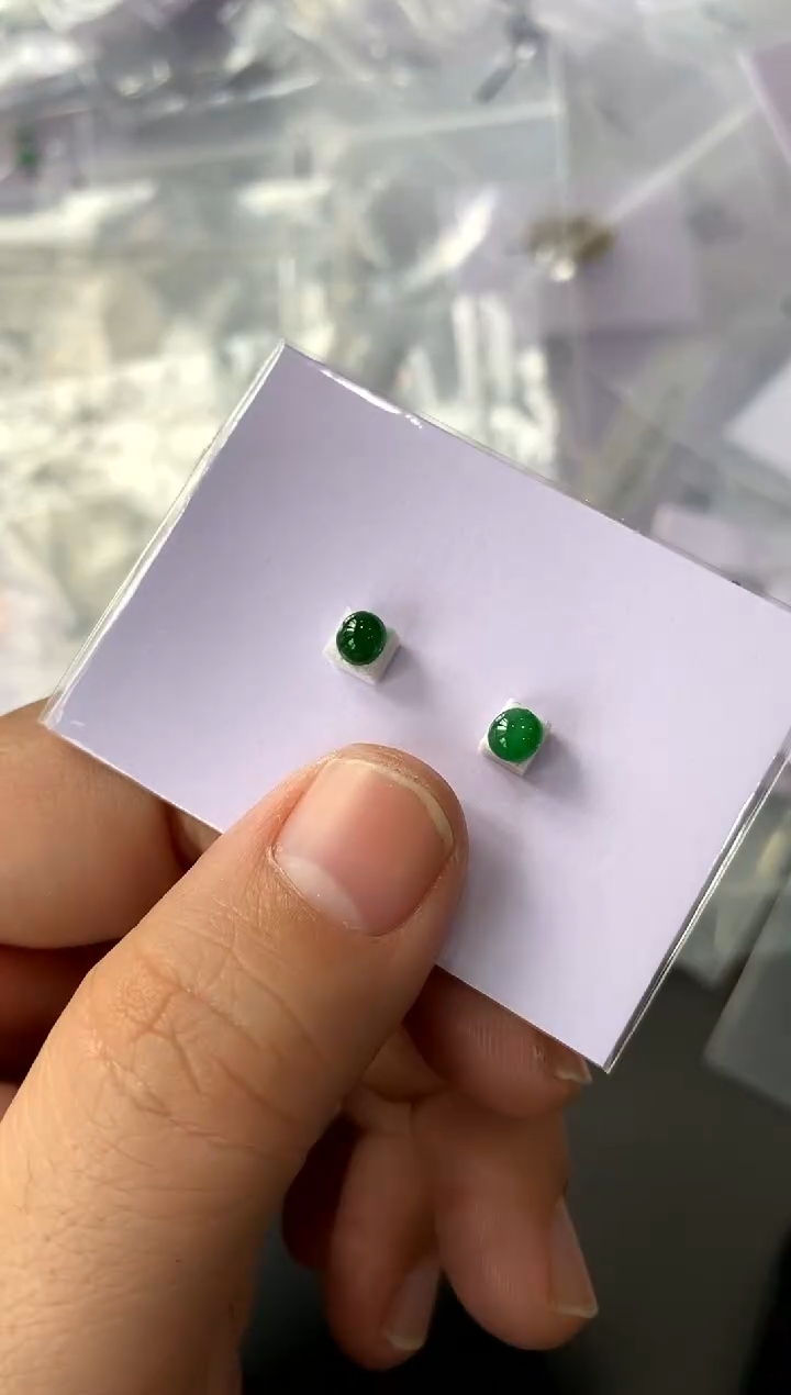 【闪购商品】定制翡翠未镶嵌一对 补