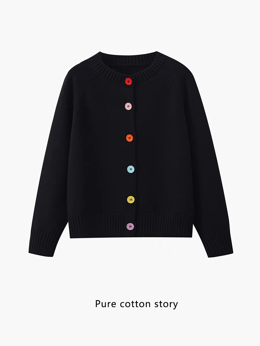 【春日序曲】小圆领平肩自带袖开衫DIY材料包（非成品）