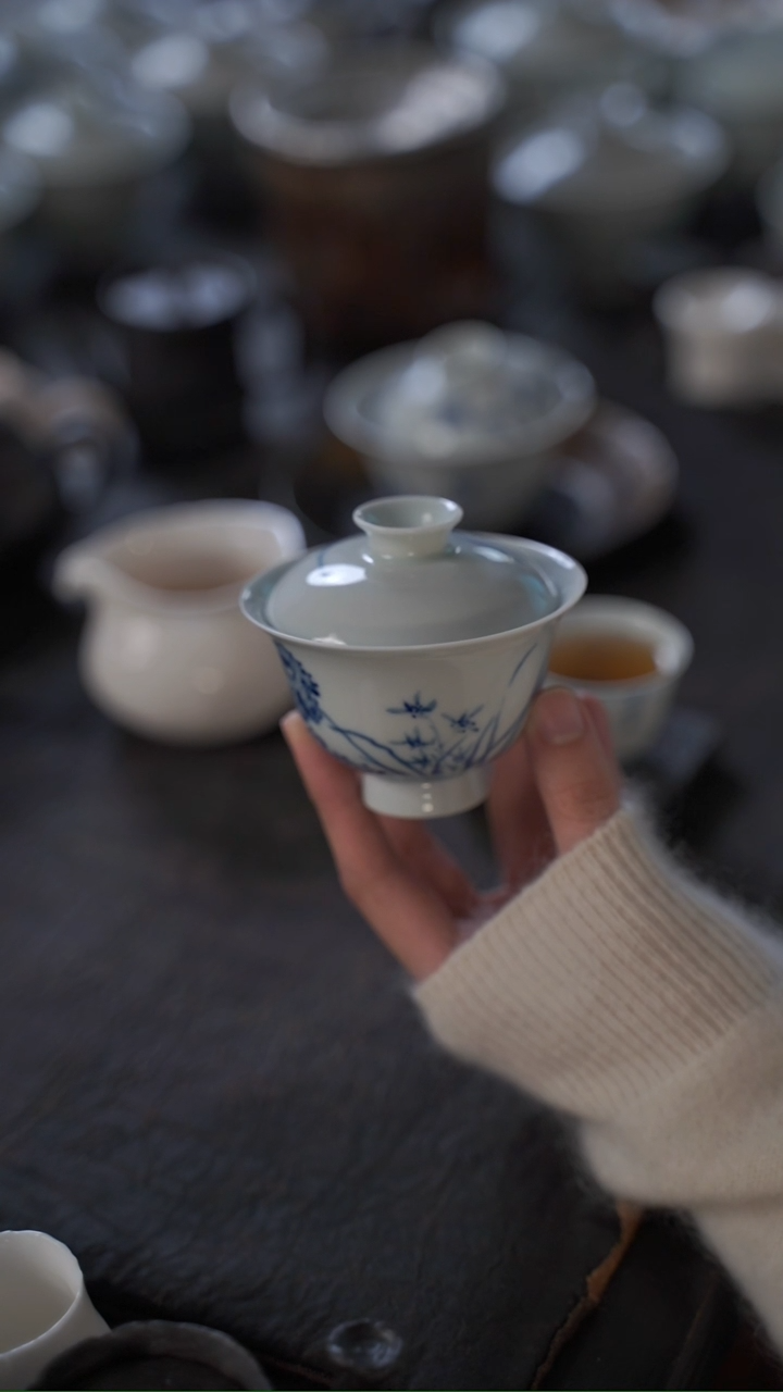 【闪购商品】壶大合小满 兰花盖碗