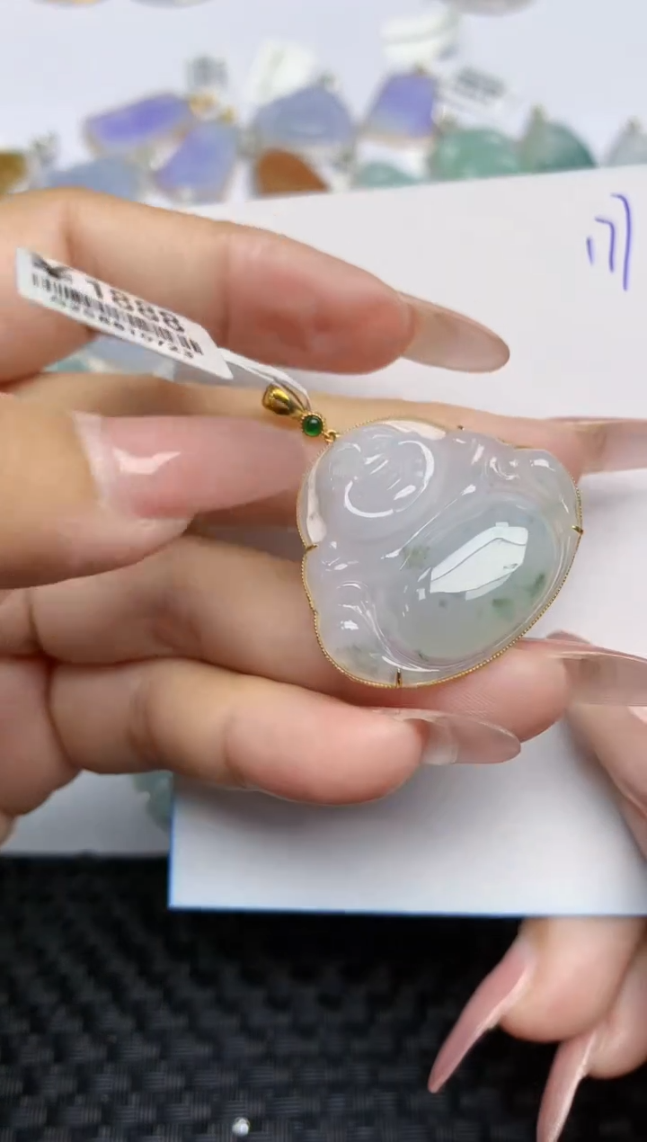 【闪购商品】翡翠颈饰18K金镶嵌天然A货翡翠 177