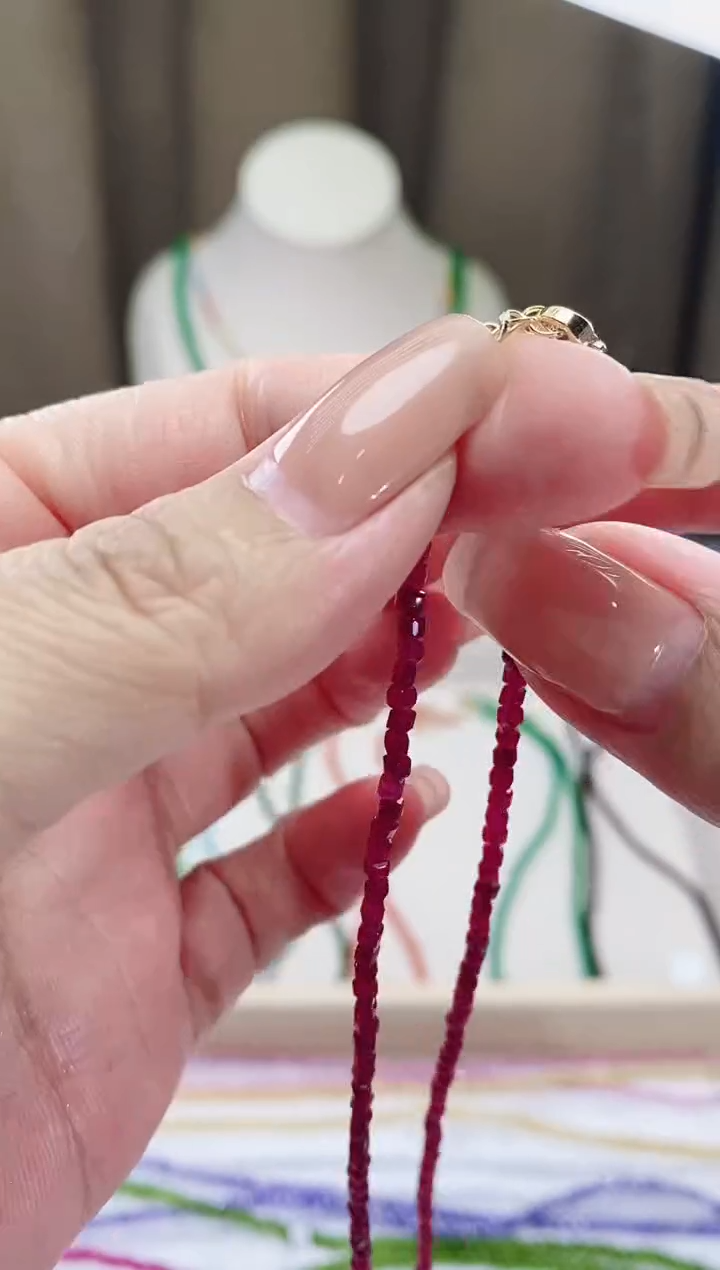 【闪购商品】红宝石项链14K金镶嵌诗颜甄选珠宝SYZB63