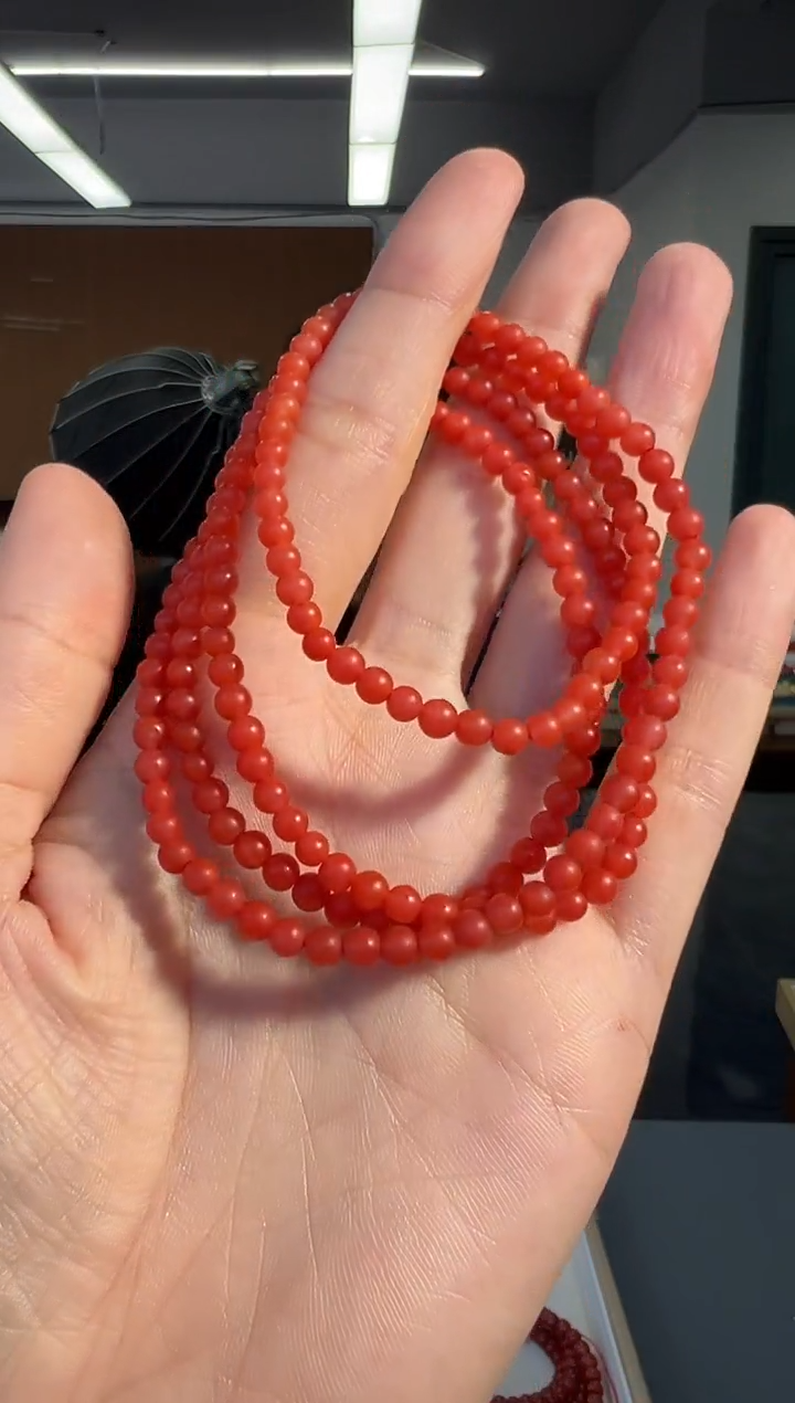 未镶嵌手链南红玛瑙A13保山哑光小米链3mm+