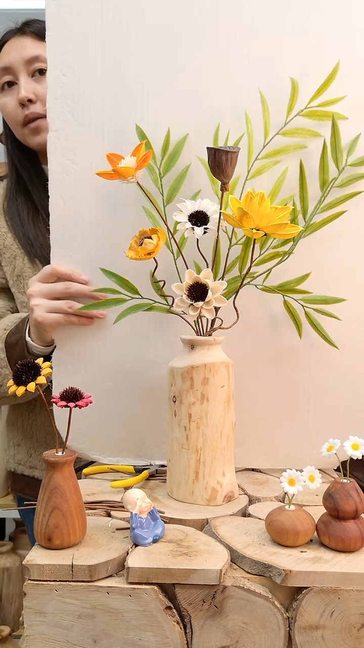 木实木花瓶一物一拍实木